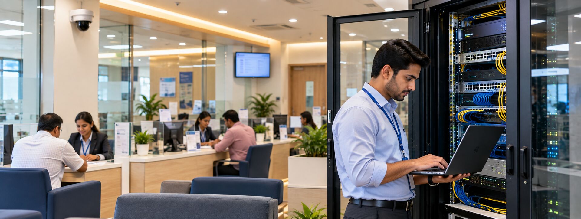 Bank IT infrastructure, network security and data centre for BFSI