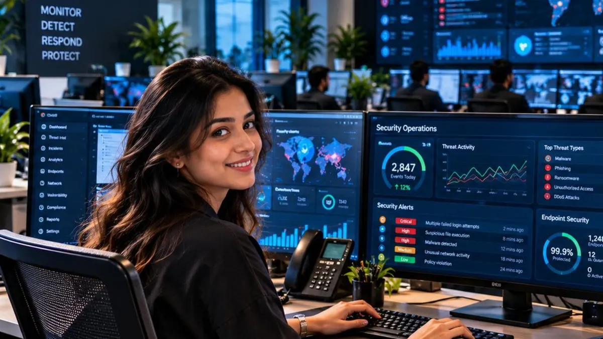 IT Traders cybersecurity and SOC services with 24/7 threat monitoring dashboards