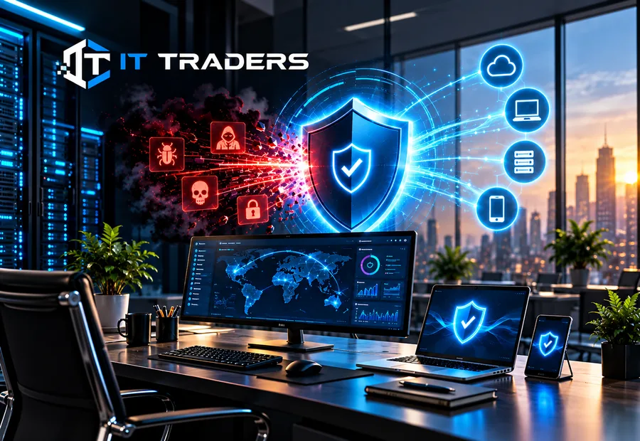 EDR and XDR protection shielding laptops, servers and mobile devices from ransomware attacks