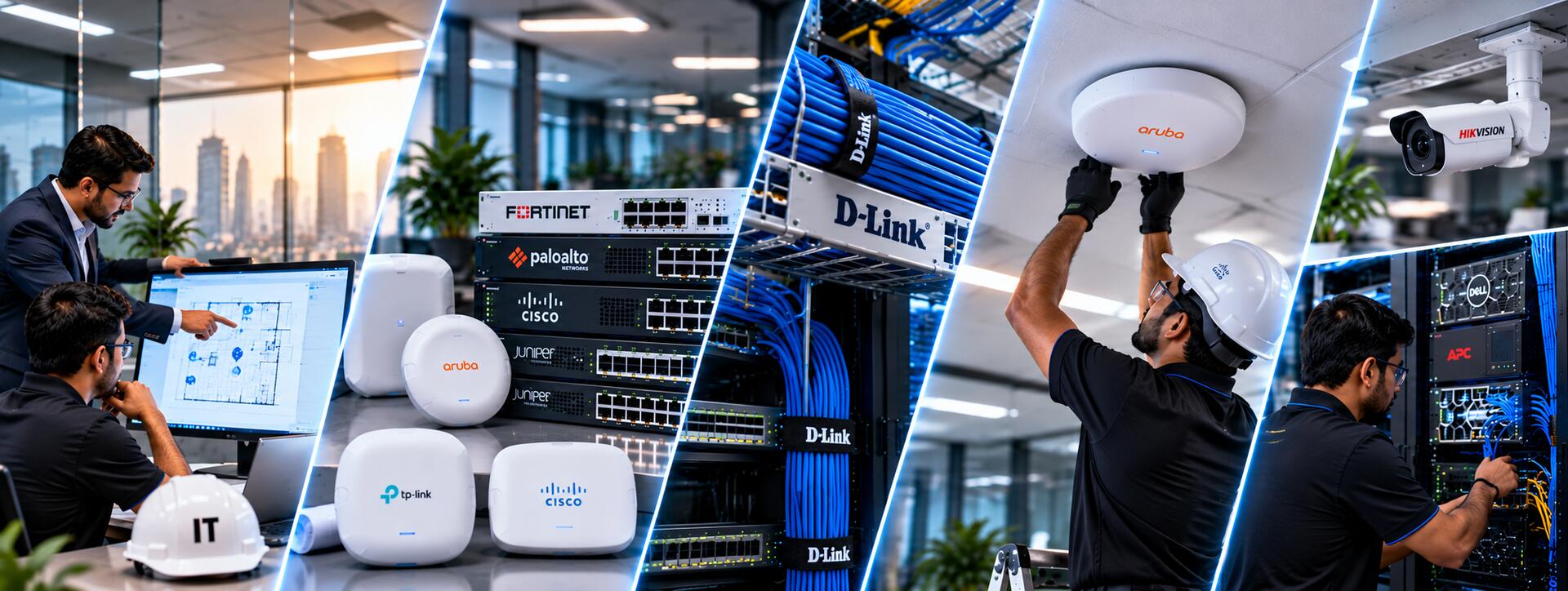 IT Traders end-to-end IT infrastructure project with networking, firewalls, servers, Wi-Fi and CCTV