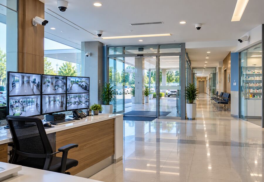 Hospital CCTV surveillance and security monitoring