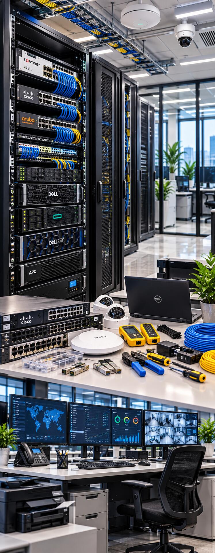 What IT Traders delivers: IT AMC annual maintenance contract with engineers servicing network racks and servers