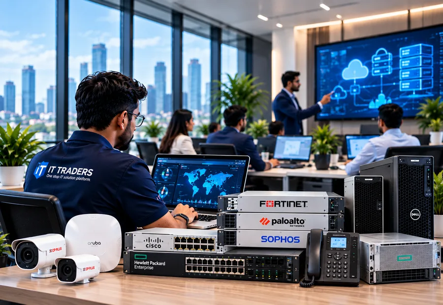 IT and ITeS office with workstations, network infrastructure and IT support for tech companies