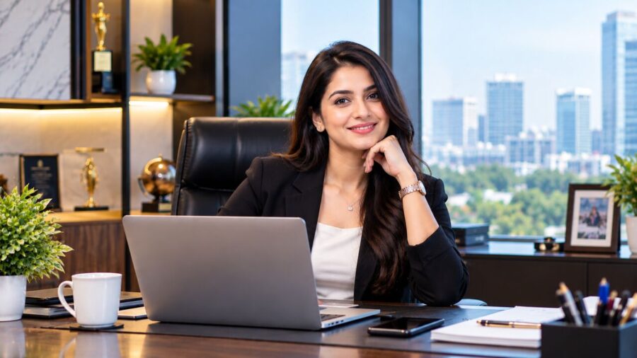 IT and ITeS professional working on a laptop in a modern corporate office, IT solutions for software companies by IT Traders Pune