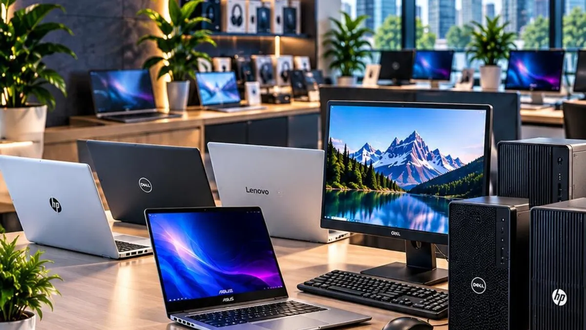 Business laptops and desktops from Dell, HP and Lenovo available for rent and purchase